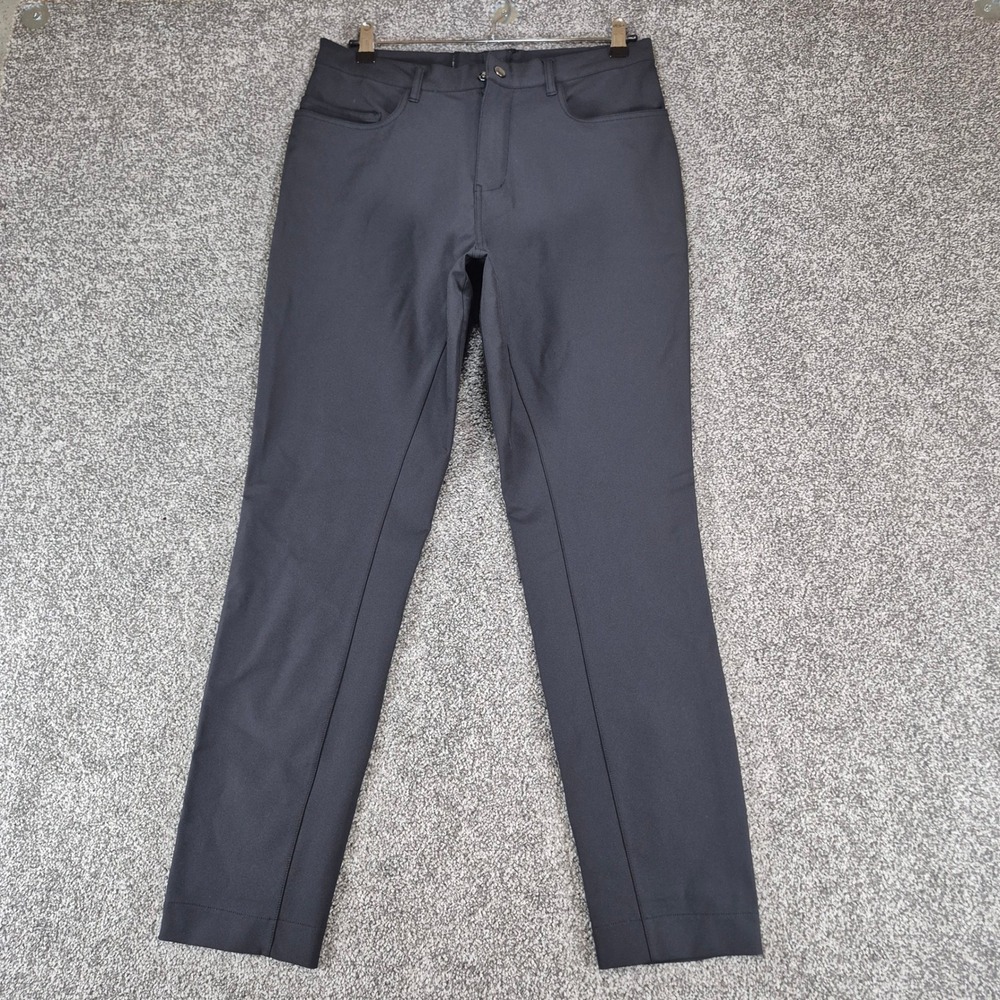 State and Liberty Pants Mens 32 Black Athletic Fit 4-Way Stretch